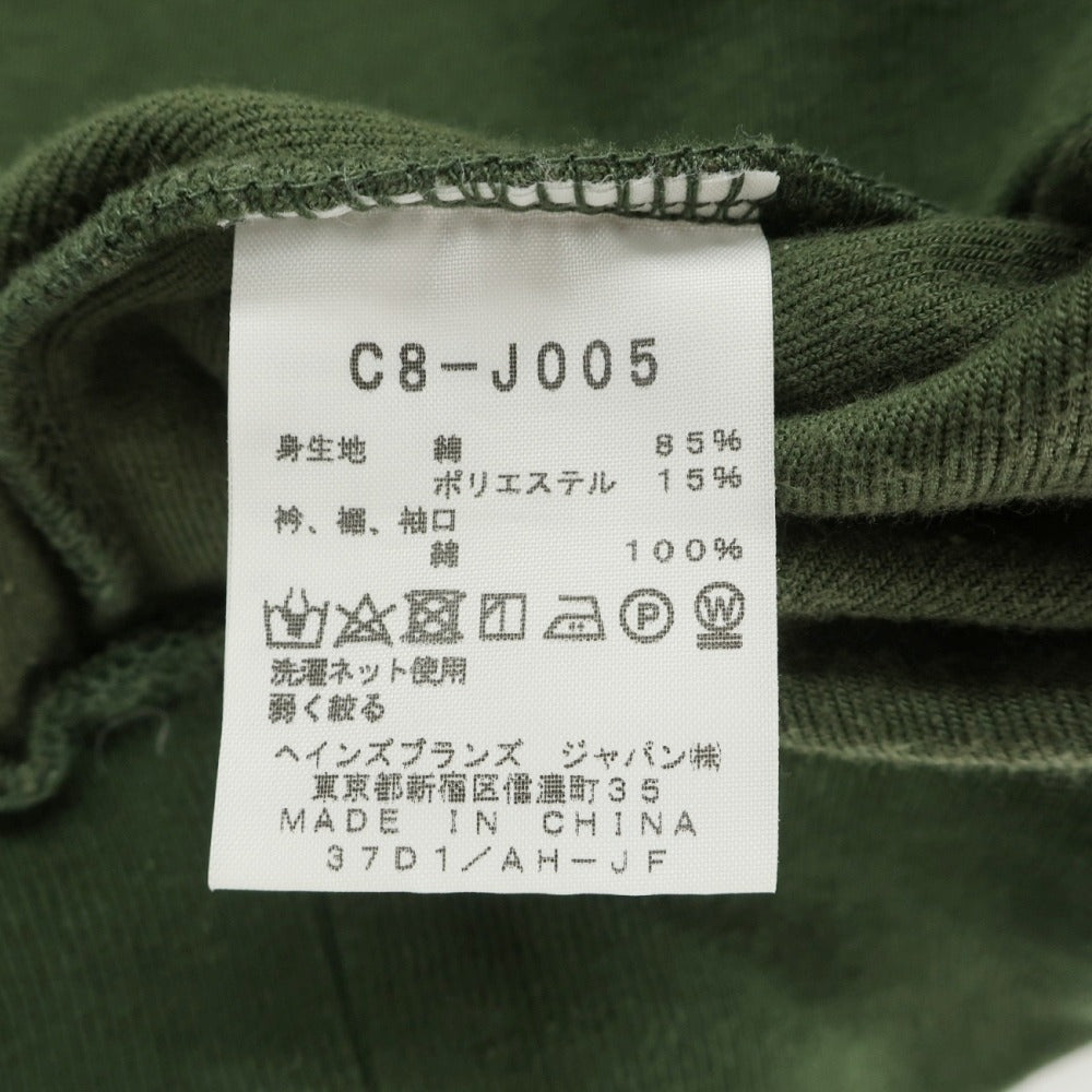 【中古】チャンピオン Champion コットンポリエステル ベロア クルーネック スウェット グリーン【サイズL】【 状態ランクC 】【 メンズ 】