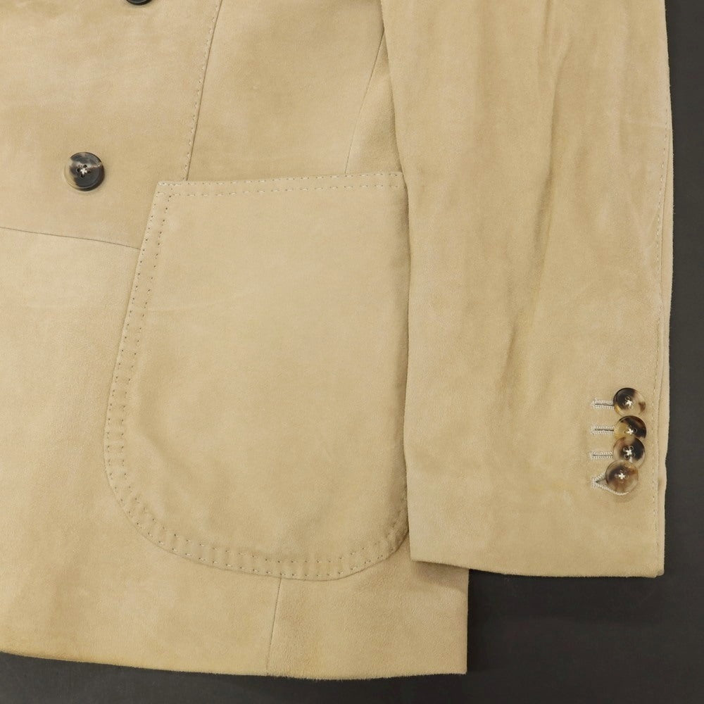 【中古】リングヂャケット RING JACKET 羊革 シープ スエード レザー ダブル4B カジュアルジャケット ベージュ【サイズ44】【 状態ランクC 】【 メンズ 】
