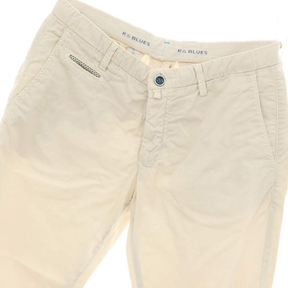 【中古】アザブテーラー azabu tailor R&BLUES コットンポリウレタン カジュアルスラックスパンツ ライトベージュ【サイズ48】【 状態ランクC 】【 メンズ 】