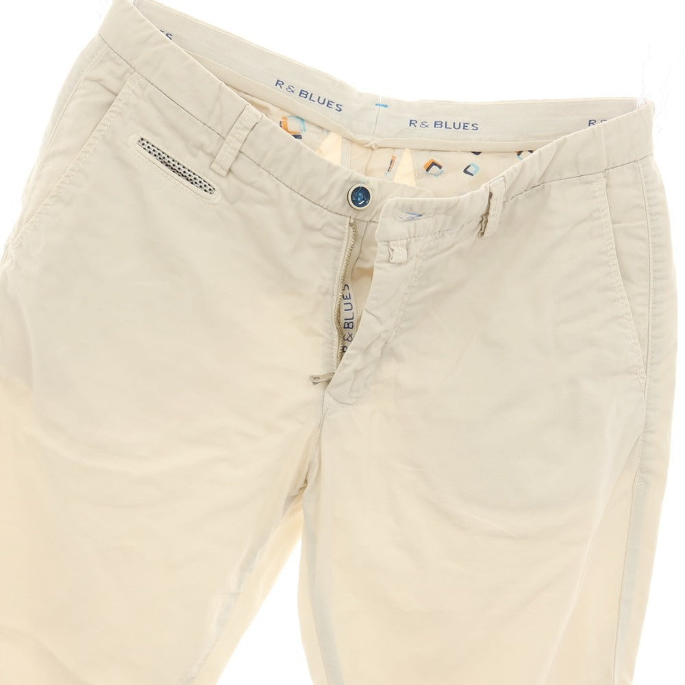 【中古】アザブテーラー azabu tailor R&BLUES コットンポリウレタン カジュアルスラックスパンツ ライトベージュ【サイズ48】【 状態ランクC 】【 メンズ 】
