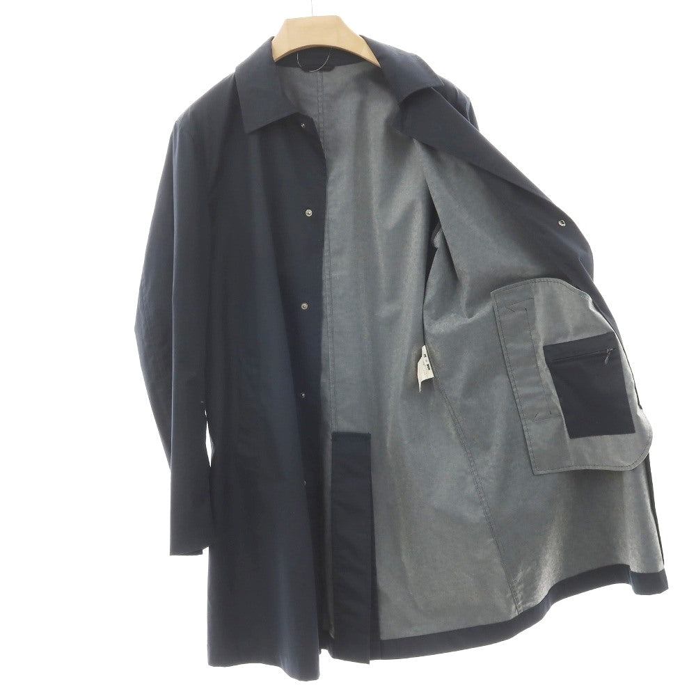 【中古】ジルサンダー JIL SANDER コットンポリウレタン ステンカラーコート ネイビー【サイズ50】【 状態ランクC 】【 メンズ 】