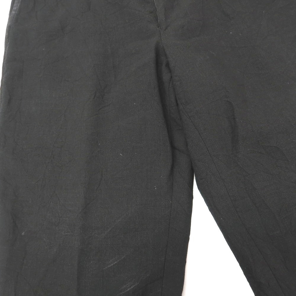 【中古】イッセイミヤケ メン ISSEY MIYAKE MEN シワ加工 リネンウールキュプラ 3つボタンスーツ セットアップ ブラック【サイズ2】【 状態ランクC 】【 メンズ 】