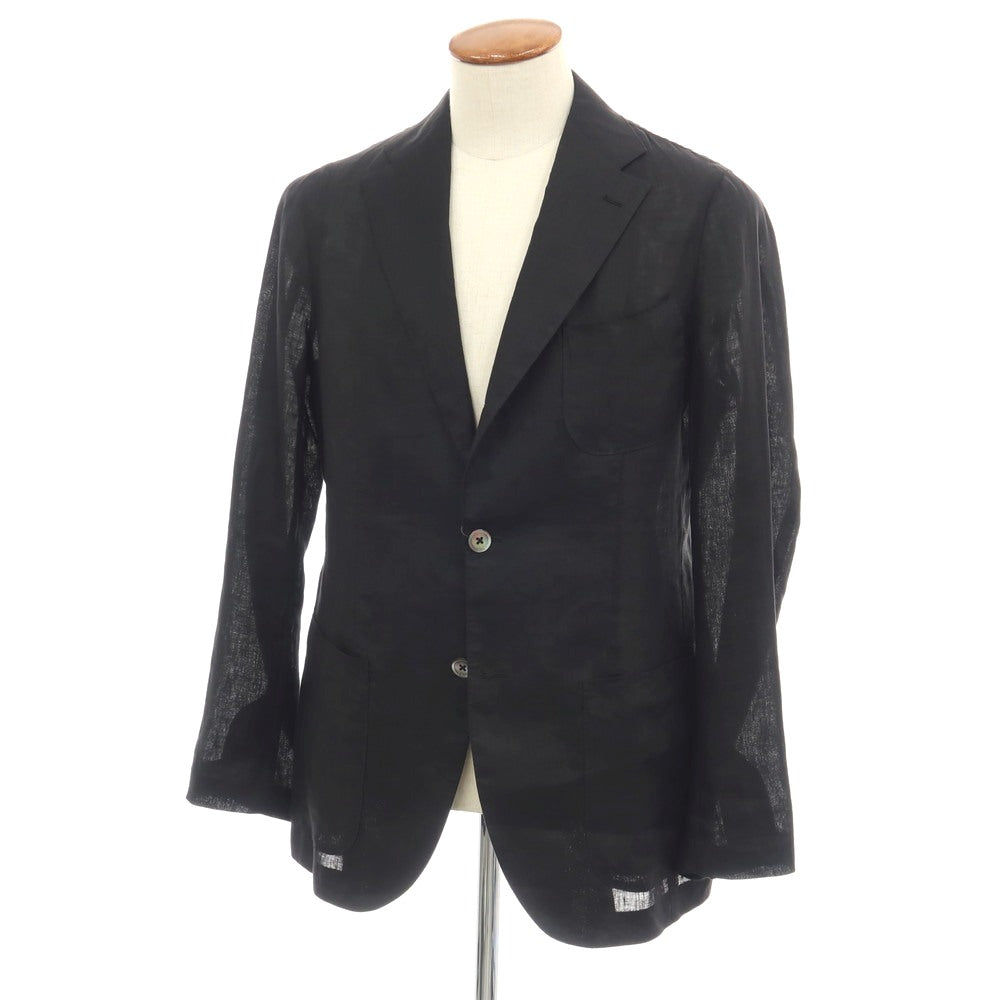 【中古】ブリッラ ペル イル グスト Brilla per il gusto リネン 3B カジュアルジャケット ブラック【サイズ48】【 状態ランクB 】【 メンズ 】