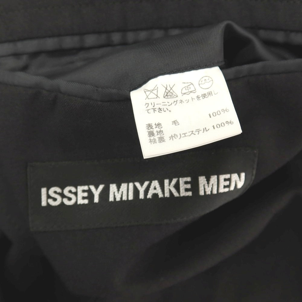 【中古】イッセイミヤケ メン ISSEY MIYAKE MEN ウール 3B カジュアルジャケット ブラック【サイズ1】【 状態ランクB 】【 メンズ 】