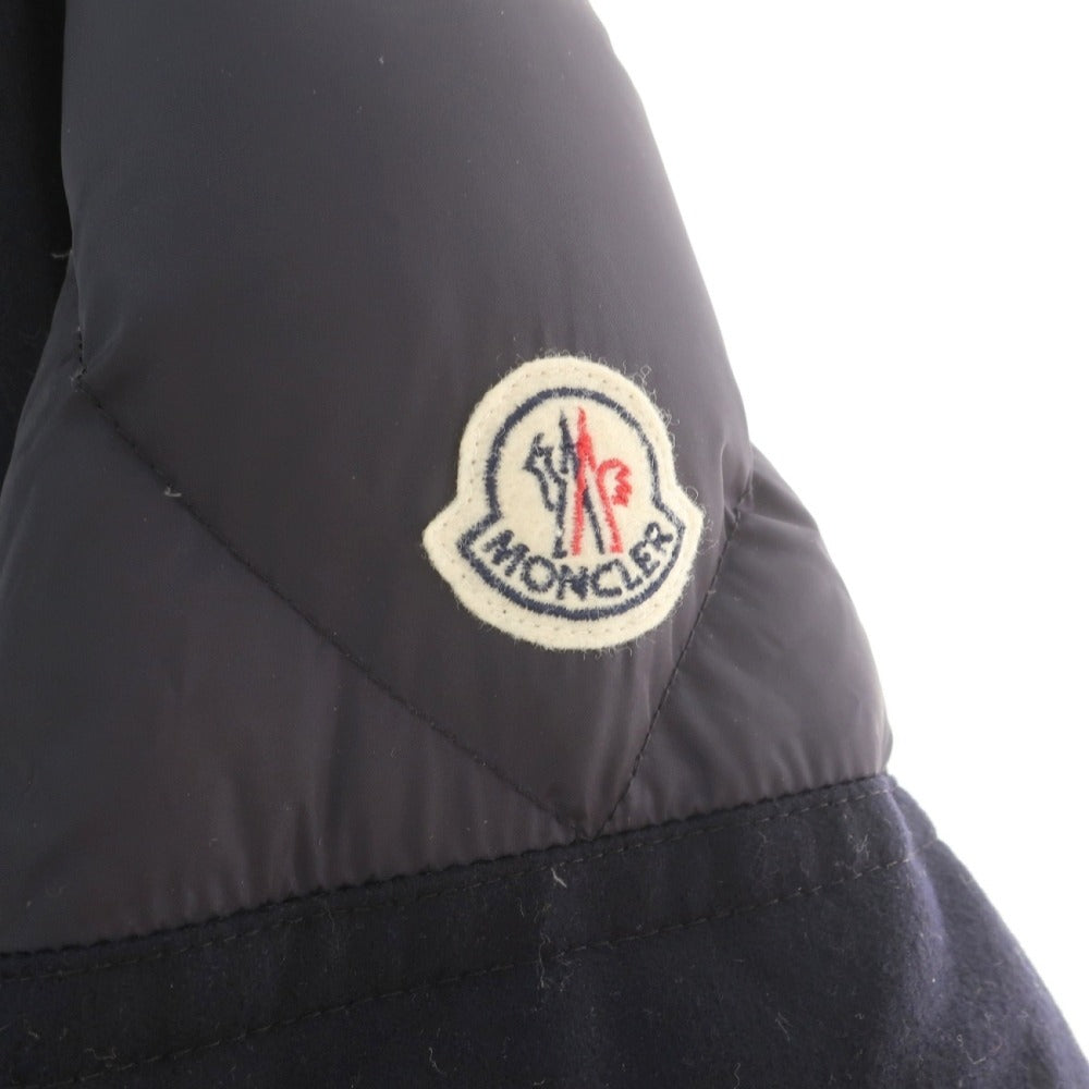 【中古】モンクレール MONCLER DIMIER ナイロン×ウール 切替 ダウンジャケット ネイビー【サイズ2】【 状態ランクC 】【 メンズ 】