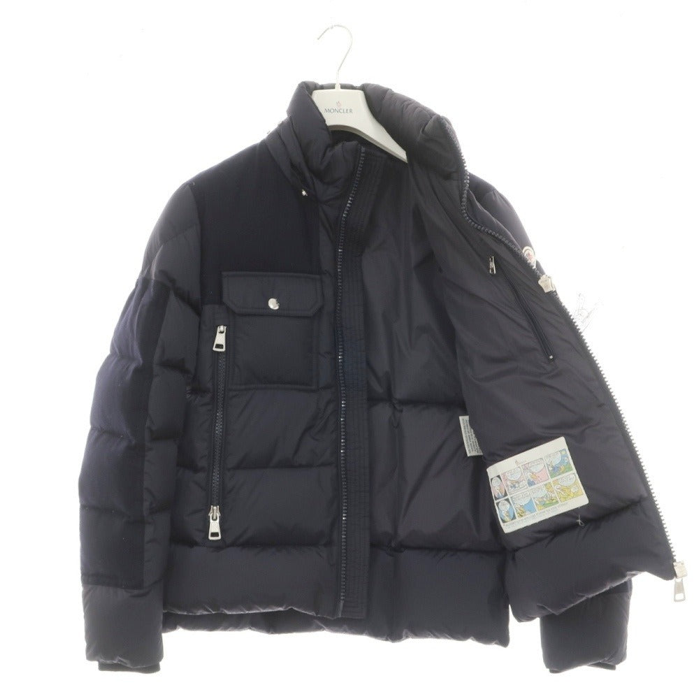 【中古】モンクレール MONCLER DIMIER ナイロン×ウール 切替 ダウンジャケット ネイビー【サイズ2】【 状態ランクC 】【 メンズ 】