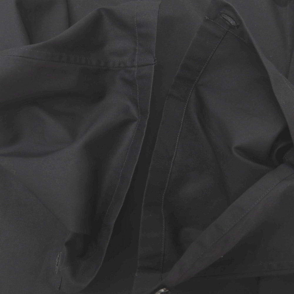 【中古】ジルサンダー JIL SANDER コットン 比翼仕立て ノーカラー カジュアルシャツ ブラック【サイズ39】【 状態ランクB 】【 メンズ 】