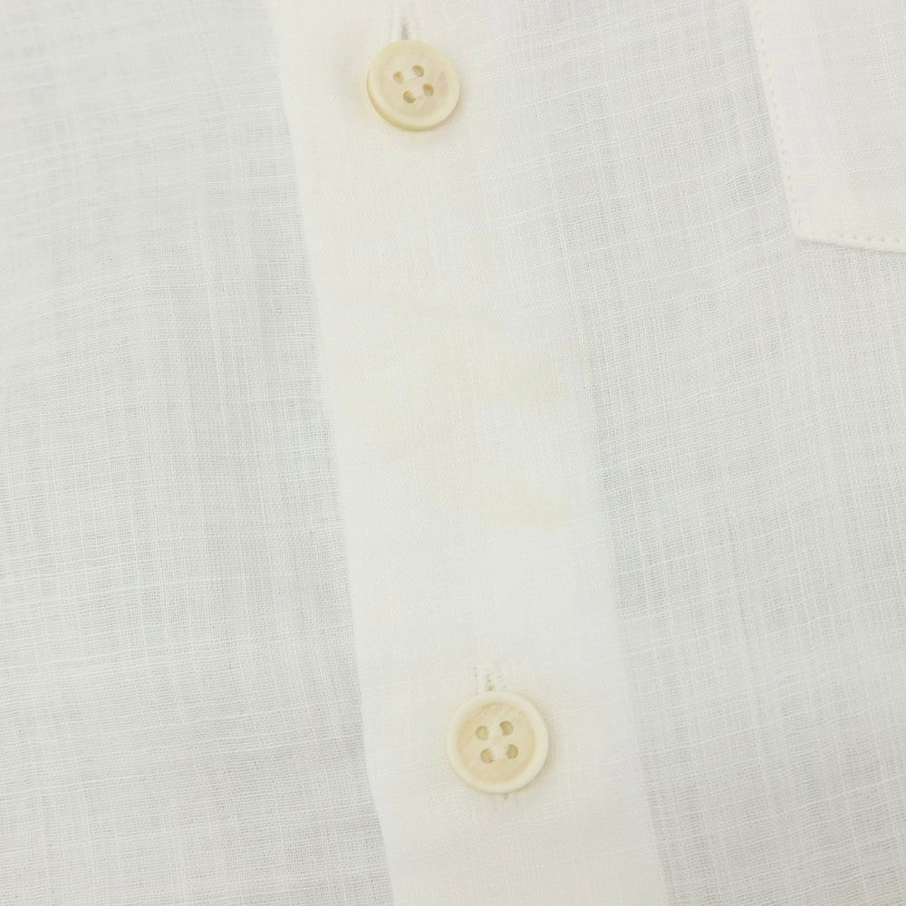 【中古】イッセイミヤケ メン ISSEY MIYAKE MEN コットン スタンドカラー カジュアルシャツ ホワイト【サイズ2】【 状態ランクC 】【 メンズ 】