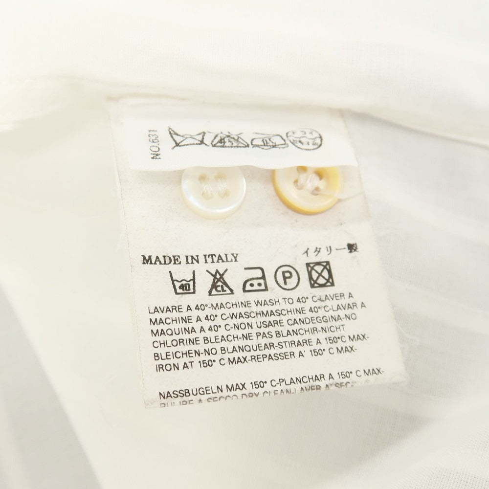 【中古】マルタンマルジェラテン Martin Margiela 10 コットン ストライプ レギュラーカラー ドレスシャツ ホワイト【サイズ2】【 状態ランクB 】【 メンズ 】