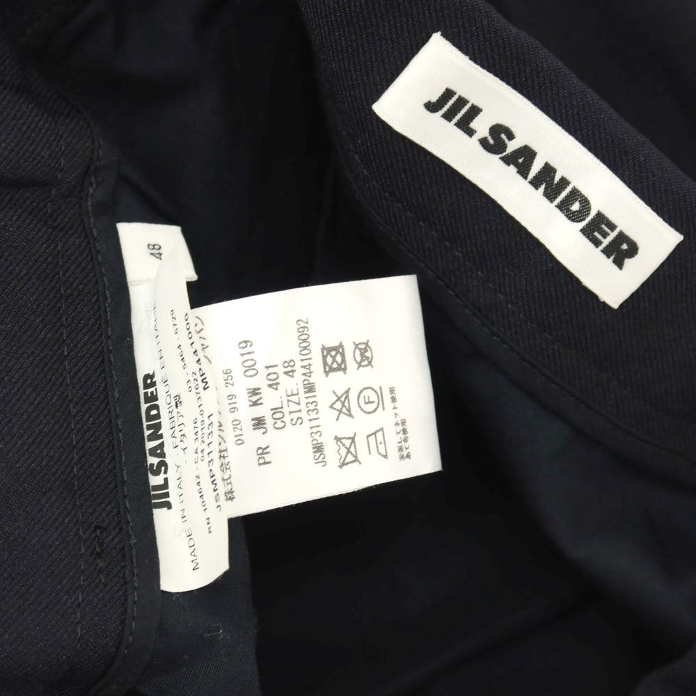 【中古】ジルサンダー JIL SANDER ポリエステル イージースラックスパンツ ネイビー【サイズ48】【 状態ランクB 】【 メンズ 】