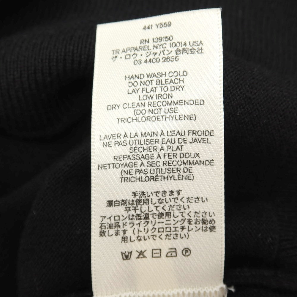 【中古】ザロウ THE ROW コットン クルーネック プルオーバーニット ブラック【サイズL】【 状態ランクB 】【 メンズ 】