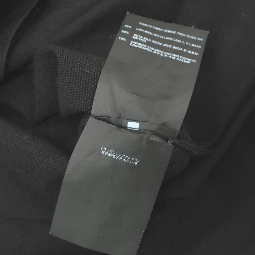 【中古】バレンシアガ BALENCIAGA ハイゲージ ウールシルクカシミヤ カーディガン ブラック【サイズM】【 状態ランクB 】【 メンズ 】