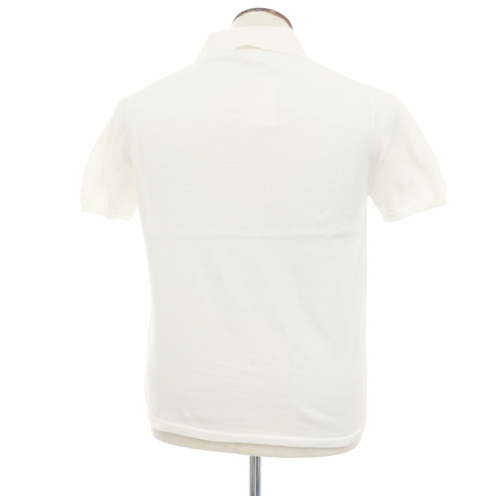 【中古】クルチアーニ CRUCIANI コットン 半袖 ポロニット ホワイト【サイズ50】【 状態ランクB 】【 メンズ 】