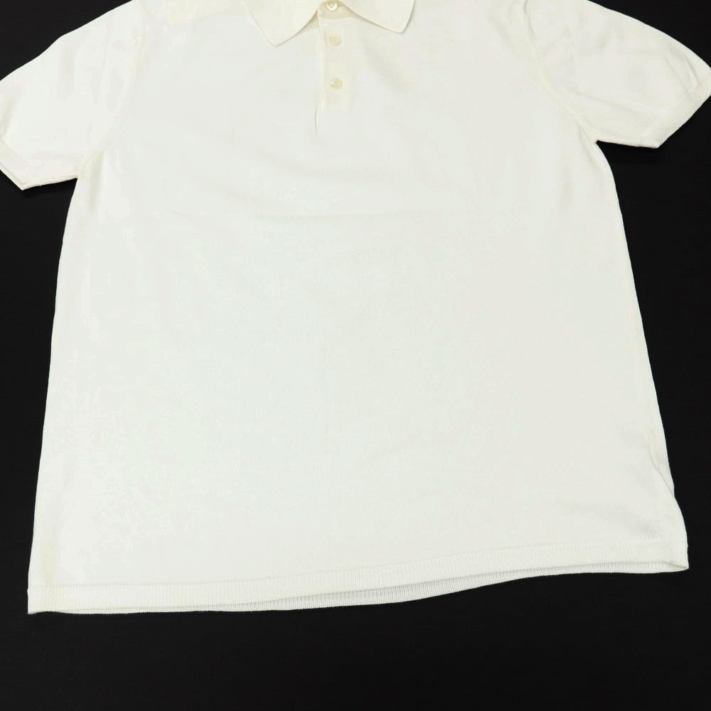【中古】クルチアーニ CRUCIANI コットン 半袖 ポロニット ホワイト【サイズ50】【 状態ランクB 】【 メンズ 】