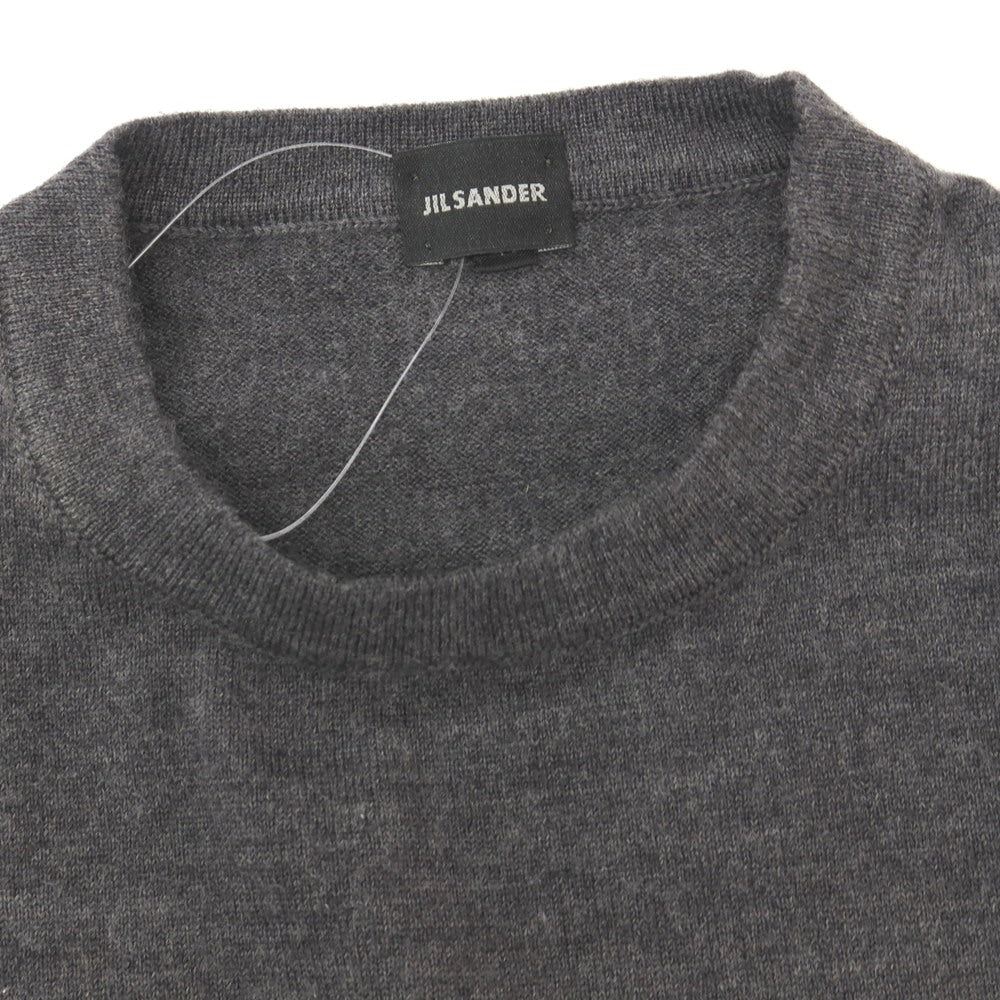 【中古】ジルサンダー JIL SANDER ウール クルーネック ニットベスト グレー【サイズ48】【 状態ランクB 】【 メンズ 】