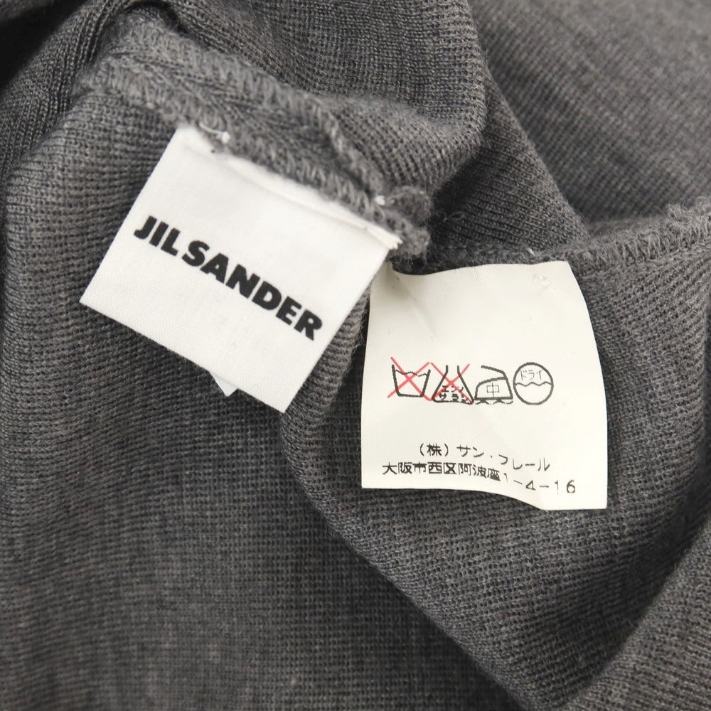 【中古】ジルサンダー JIL SANDER ウール Vネック ニットベスト グレー【サイズ表記なし(M位)】【 状態ランクB 】【 メンズ 】