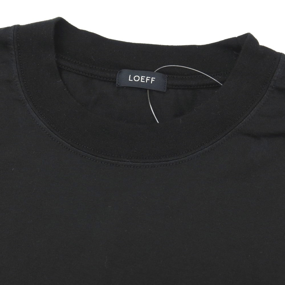 【中古】ロエフ LOEFF コットン クルーネック 半袖Tシャツ ブラック【サイズ2】【 状態ランクB 】【 メンズ 】