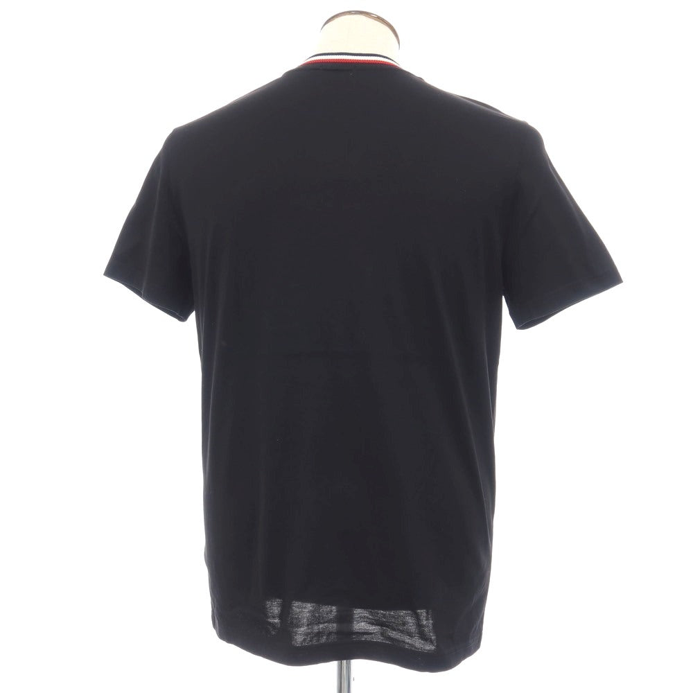 【中古】モンクレール MONCLER コットン クルーネック 半袖Tシャツ ブラック【サイズL】【 状態ランクC 】【 メンズ 】