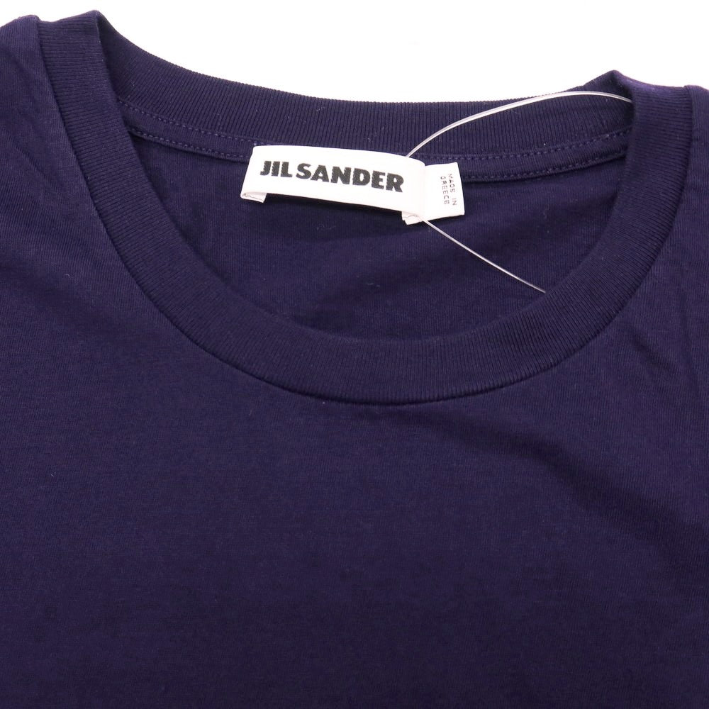 【中古】ジルサンダー JIL SANDER コットン クルーネック 半袖Tシャツ パープル【サイズM】【 状態ランクB 】【 メンズ 】
