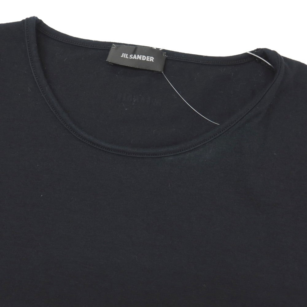 【中古】ジルサンダー JIL SANDER ストレッチ コットン クルーネック 半袖Tシャツ ブラック【サイズM】【 状態ランクB 】【 メンズ 】