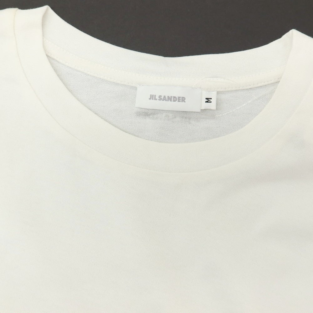 【中古】ジルサンダー JIL SANDER コットン クルーネック 長袖Tシャツ ホワイト【サイズM】【 状態ランクB 】【 メンズ 】