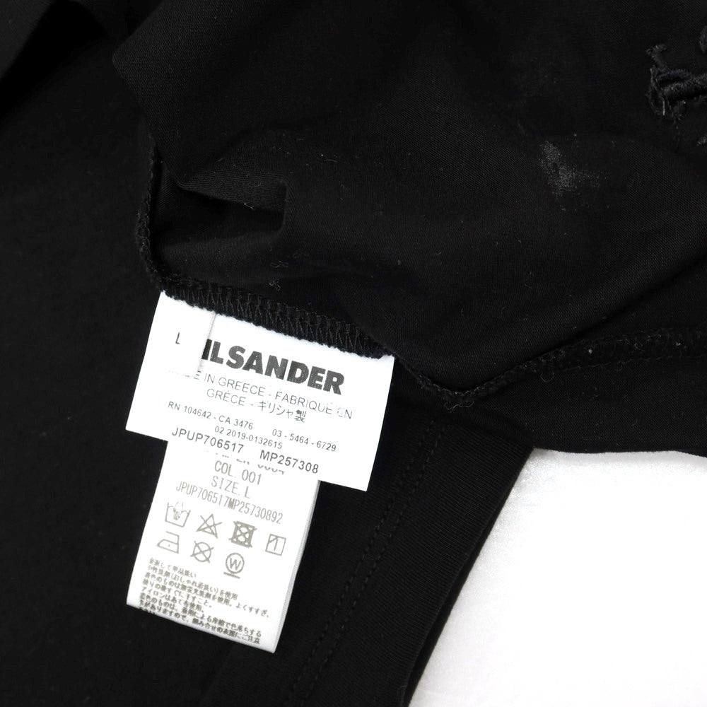 【中古】ジルサンダープラス Jil Sander+ ストレッチ コットン タートルネック 長袖Tシャツ ブラック【サイズL】【 状態ランクB 】【 メンズ 】