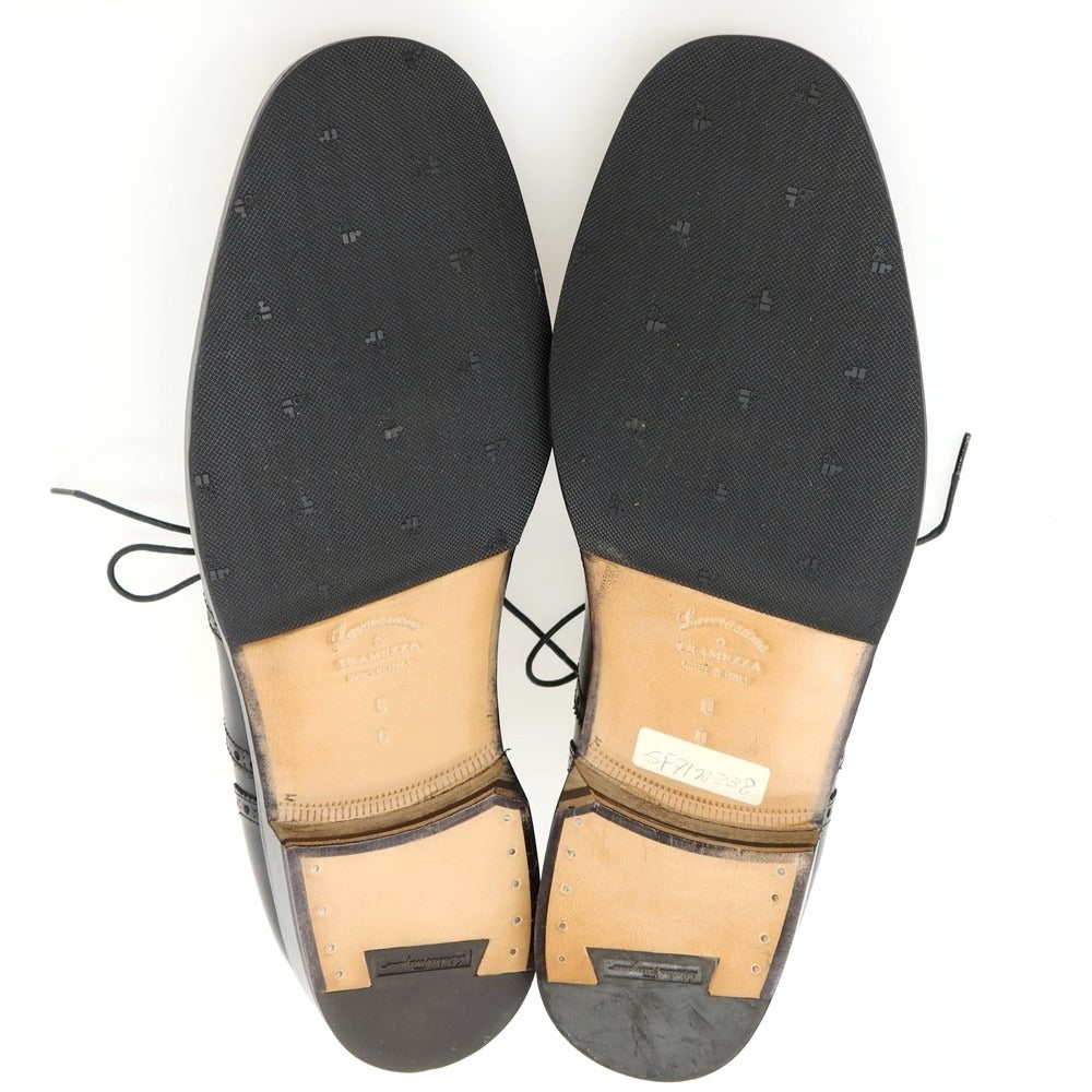 【中古】【未使用】サルヴァトーレフェラガモ Salvatore Ferragamo カーフ ドレスシューズ ブラック【サイズ8 D】【 状態ランクS 】【 メンズ 】
