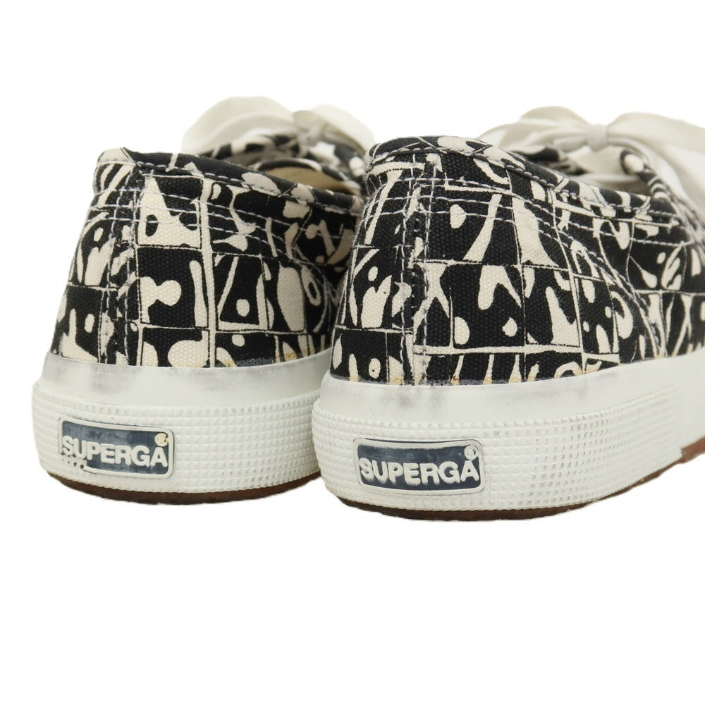 【中古】スペルガ SUPERGA コルソコモ キャンバス スニーカー ブラックxホワイト【サイズ42】【 状態ランクB 】【 メンズ 】