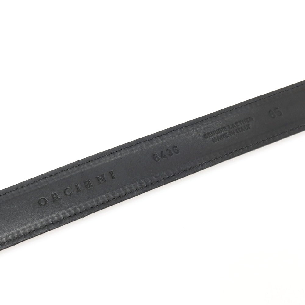 【中古】オルチアーニ ORCIANI スエード レザー ベルト ブラックxシルバー【サイズ85】【 状態ランクB 】【 メンズ 】