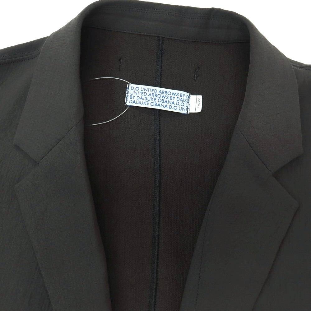 【中古】ユナイテッドアローズ UNITED ARROWS by DAISUKE OBANA ポリエステル ボタンレス カジュアルジャケット チャコールグレー【サイズL】【 状態ランクB 】【 メンズ 】