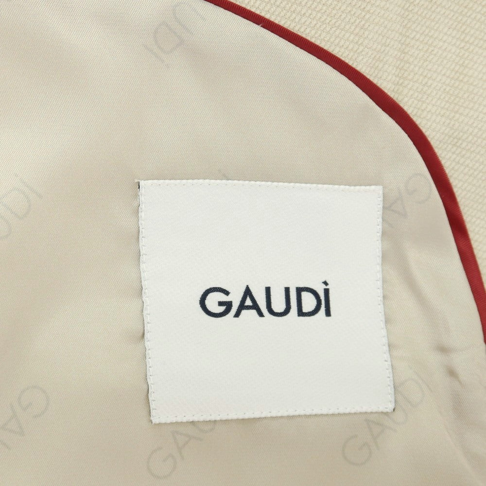 【新品アウトレット】ガウディ GAUDI ポリエステルポリウレタン ダブル6B テーラードジャケット ベージュ【サイズ50】【 状態ランクN- 】【 メンズ 】