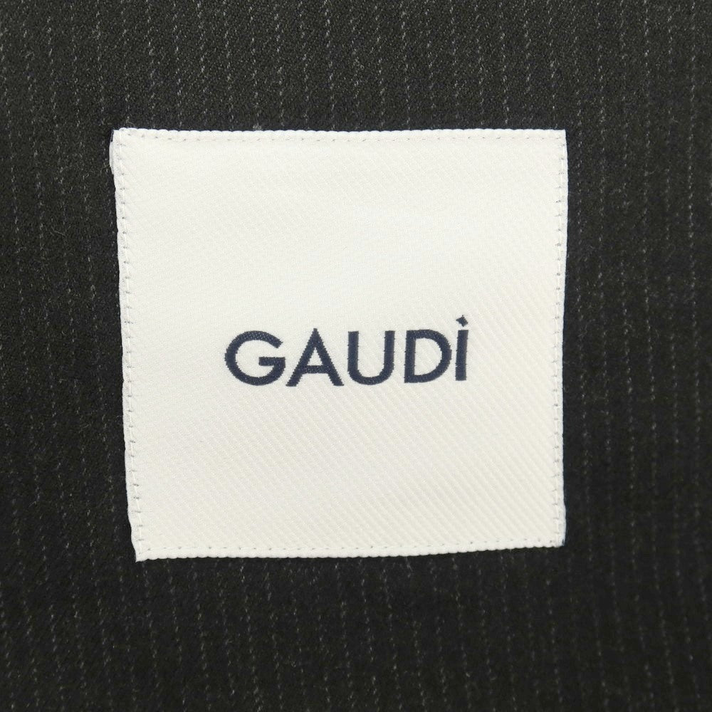 【新品】ガウディ GAUDI ポリエステルレーヨンポリウレタン ストライプ 2B テーラードジャケット ブラック【サイズ50】【 状態ランクN 】【 メンズ 】