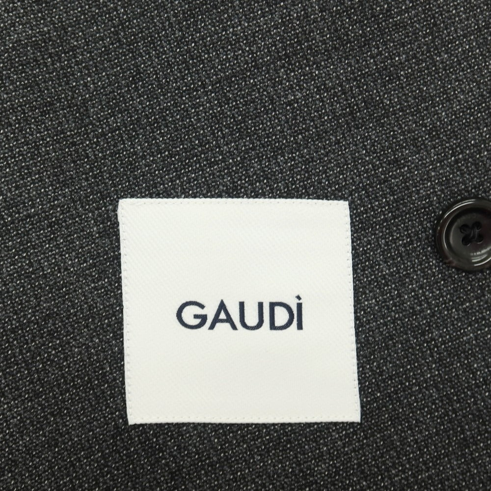 【新品】ガウディ GAUDI ポリエステルレーヨンポリウレタン ダブル6B テーラードジャケット ダークグレー【サイズ50】【 状態ランクN 】【 メンズ 】