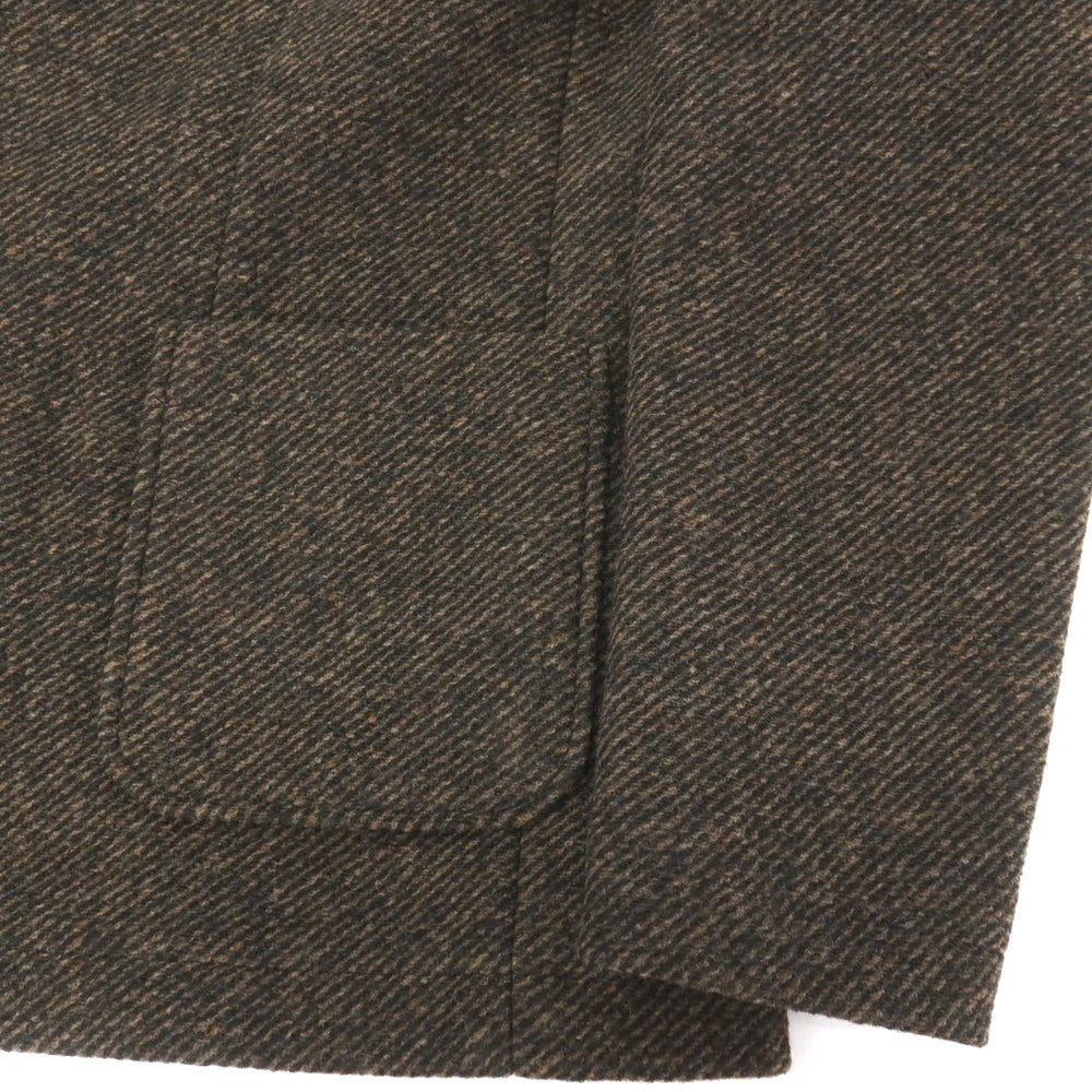【新品】ガウディ GAUDI ポリエステル スタンドカラー ボンディング ジャケット ブラウンxブラック【サイズL】【 状態ランクN 】【 メンズ 】
