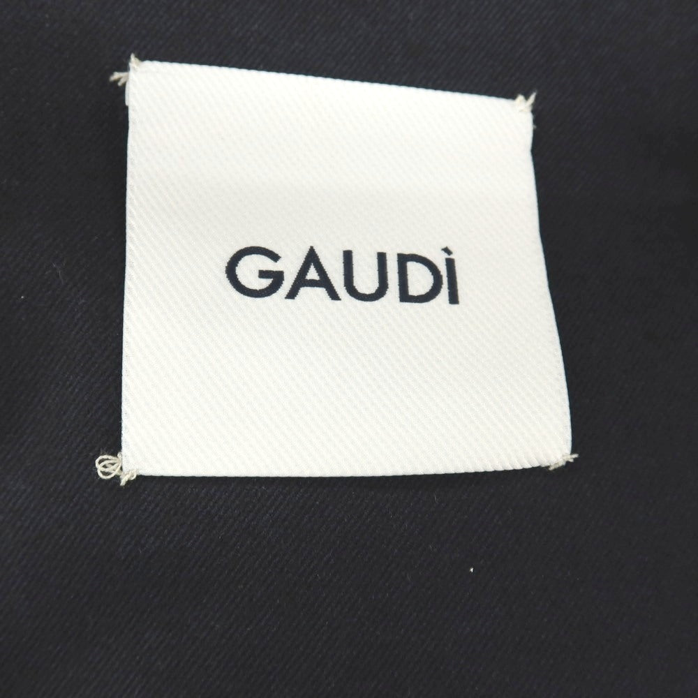 【新品アウトレット】ガウディ GAUDI ポリエステルレーヨンポリウレタン 中綿入り ダブルジップブルゾン ダークネイビー【サイズS】【 状態ランクN- 】【 メンズ 】