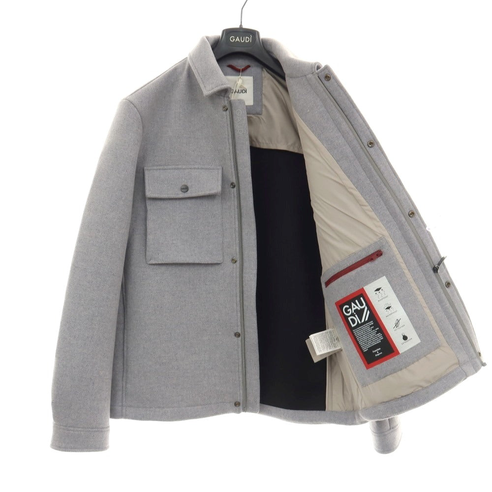 【新品】ガウディ GAUDI ウールポリエステルナイロン ブルゾン ライトグレー【サイズL】【 状態ランクN 】【 メンズ 】