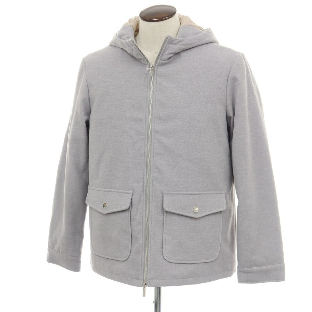 【新品】ガウディ GAUDI ポリエステルレーヨンポリウレタン フーデッド 中綿ブルゾン グレー【サイズL】【 状態ランクN 】【 メンズ 】