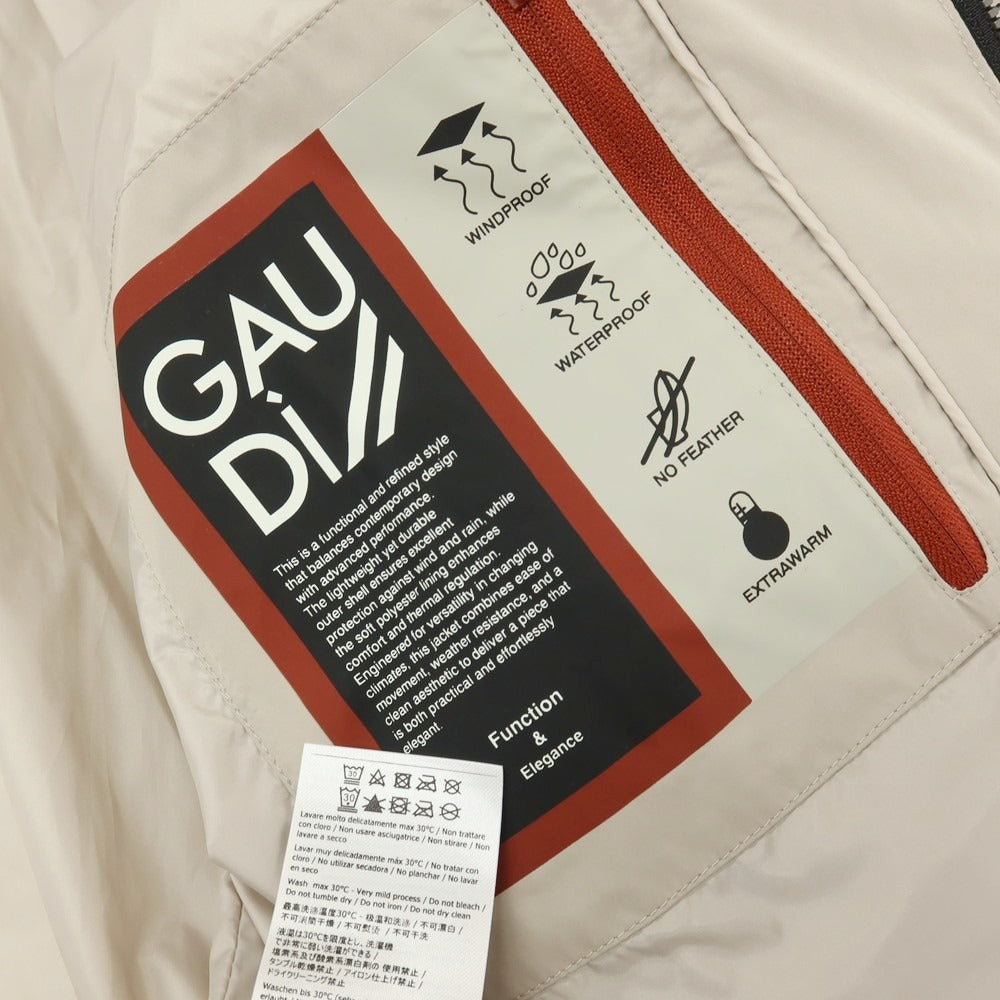 【新品】ガウディ GAUDI ポリエステル フーデッド 中綿ブルゾン ベージュ【サイズL】【 状態ランクN 】【 メンズ 】
