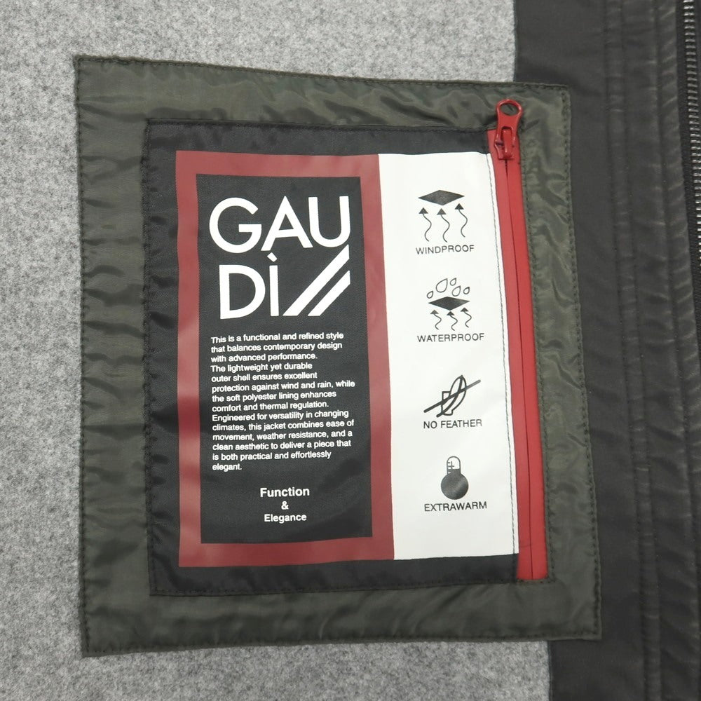 【新品アウトレット】ガウディ GAUDI ポリエステル 中綿入り フーデッドコート グレー【サイズL】【 状態ランクN- 】【 メンズ 】