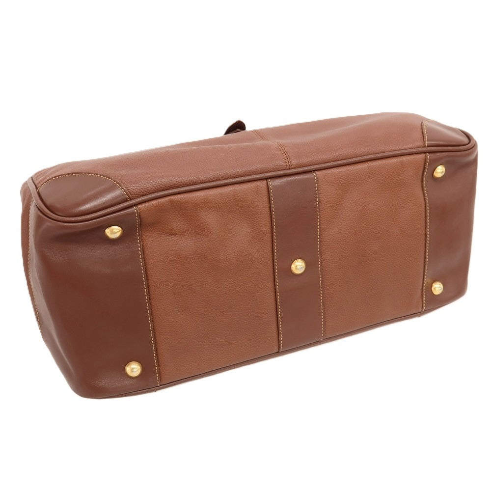 【中古】ロンシャン Longchamp レザー ボストンバッグ ブラウン【 状態ランクB 】【 メンズ 】