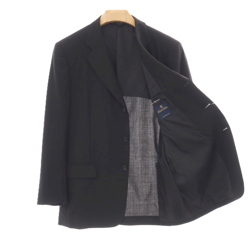 【中古】ブルックスブラザーズ Brooks Brothers ウール 3つボタンスーツ ブラック【サイズ40REG/34W】【 状態ランクC 】【 メンズ 】