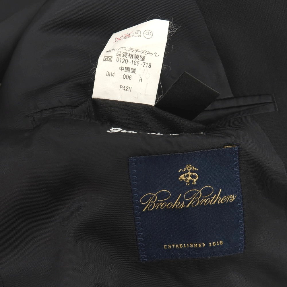 【中古】ブルックスブラザーズ Brooks Brothers ウール 3つボタンスーツ ブラック【サイズ40REG/34W】【 状態ランクC 】【 メンズ 】