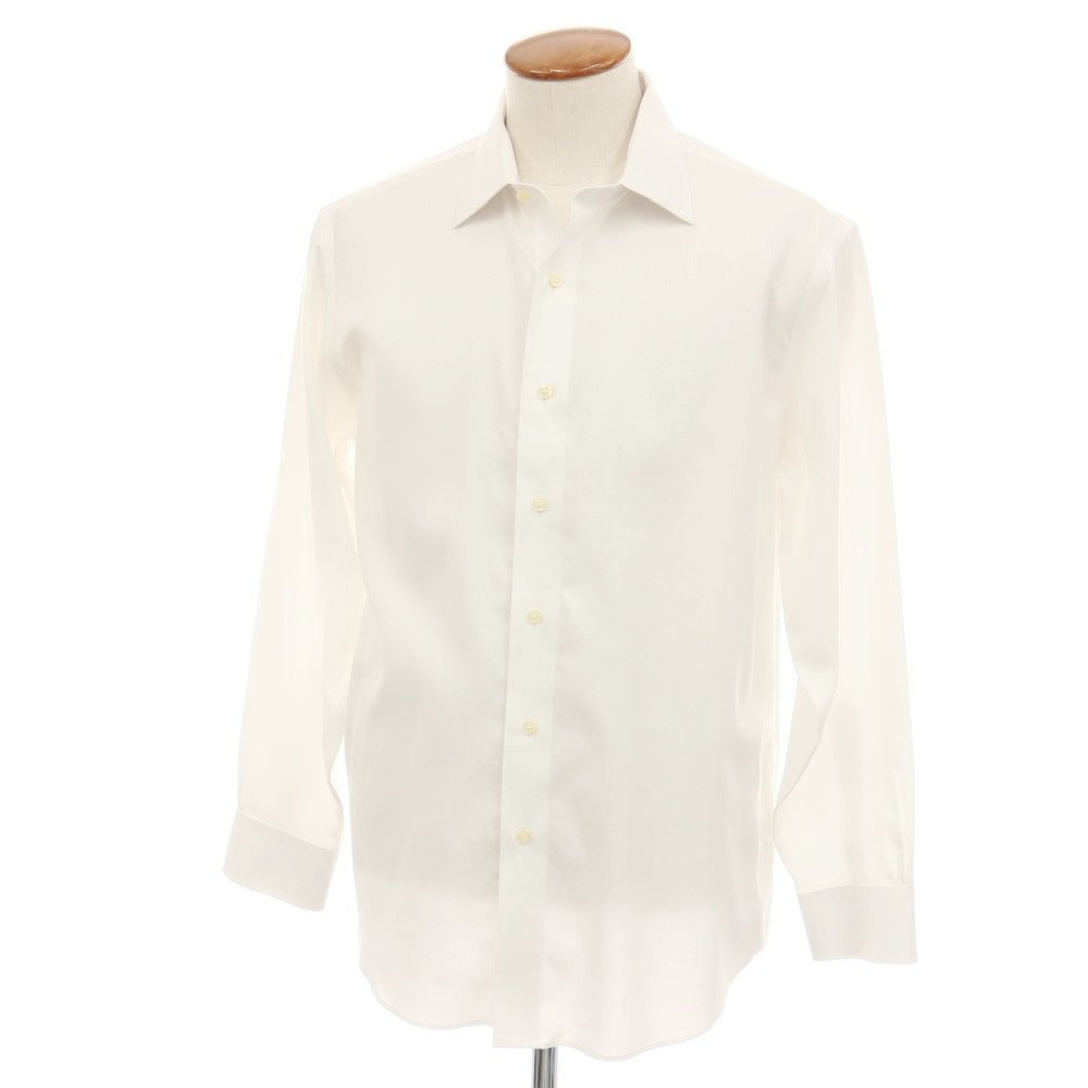【中古】ブルックスブラザーズ Brooks Brothers コットン レギュラーカラー ドレスシャツ ホワイト【サイズ15.5】【 状態ランクC 】【 メンズ 】