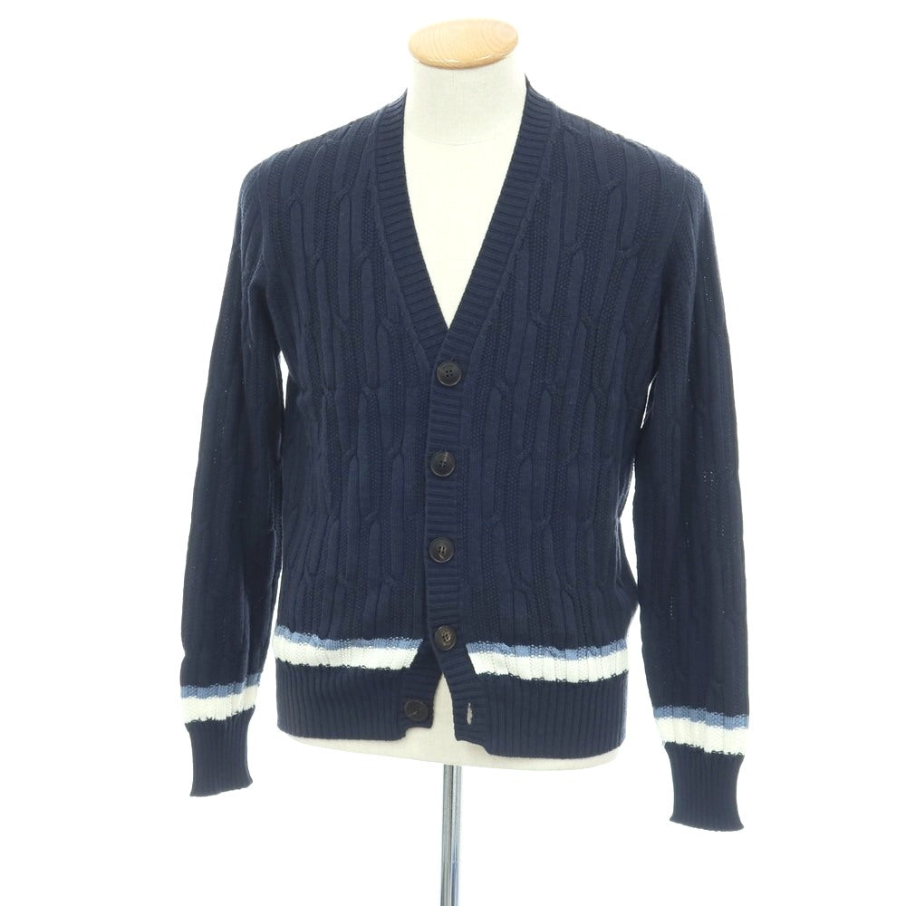 【新品】ドルモア DRUMOHR コットンカシミヤ カーディガン ネイビー【サイズ44】【メンズ】 新品】ドルモア DRUMOHR コットンカシミヤ カーディガン ネイビー