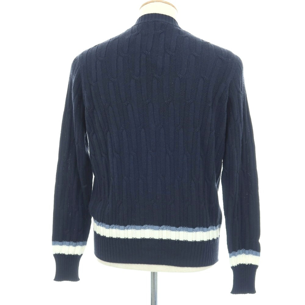 【新品】ドルモア DRUMOHR コットンカシミヤ カーディガン ネイビー【サイズ44】【 状態ランクN 】【 メンズ 】