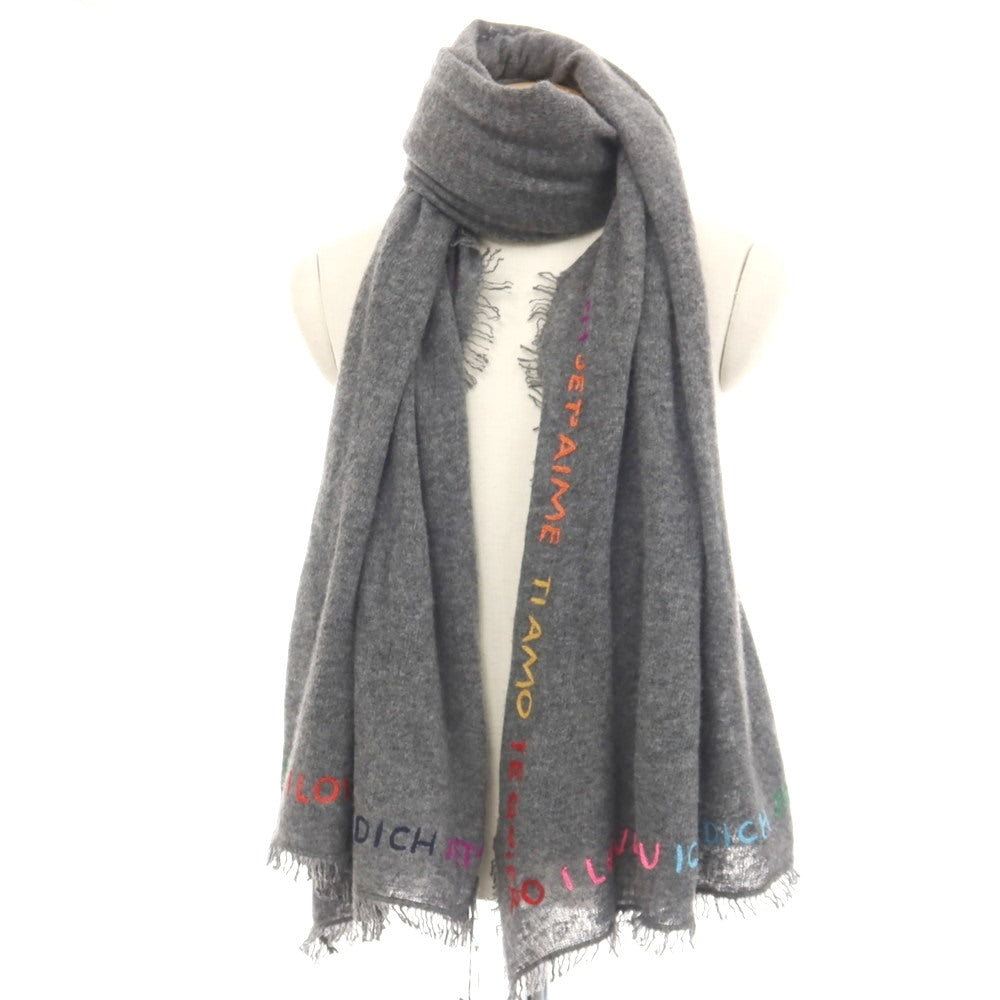 【新品】ファリエロサルティ Faliero Sarti カシミヤ ストール ダークグレー【 状態ランクN 】【 メンズ 】