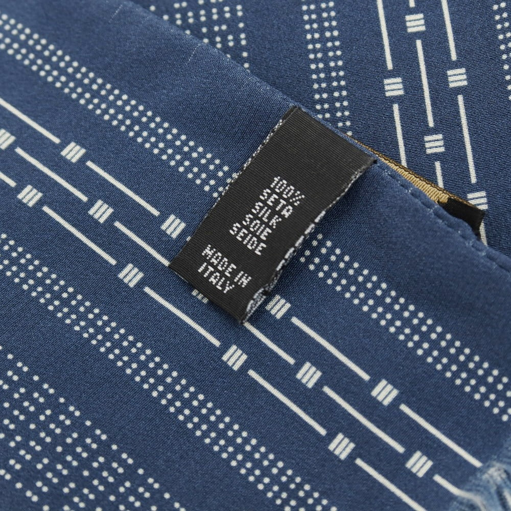 【新品アウトレット】アットヴァンヌッチ Atto Vannucci シルク プリント ストール ブルーネイビー【 状態ランクN- 】【 メンズ 】