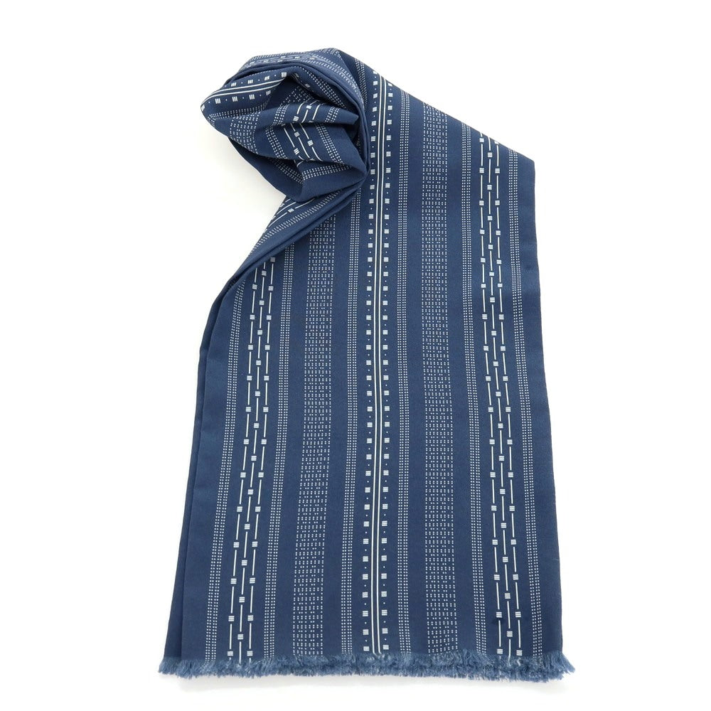 【新品アウトレット】アットヴァンヌッチ Atto Vannucci シルク プリント ストール ブルーネイビー【 状態ランクN- 】【 メンズ 】