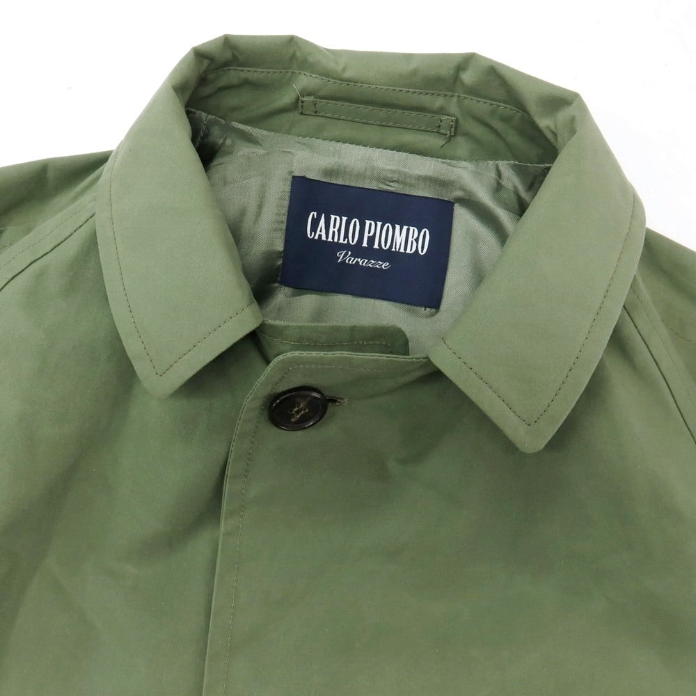 【新品】カルロ ピオンボ CARLO PIOMBO TRENCHD5 ワックスコットン スプリングコート セージグリーン系【サイズ50】【 状態ランクN 】【 メンズ 】