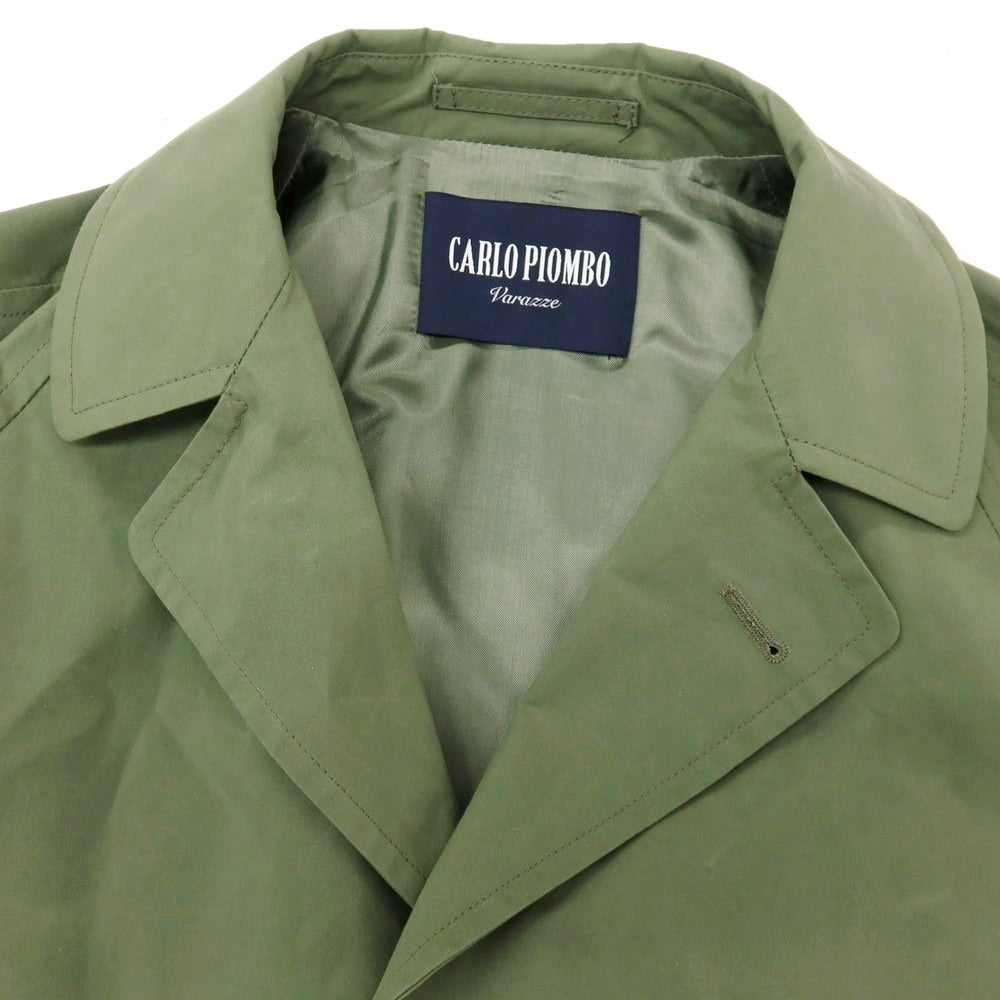 【新品】カルロ ピオンボ CARLO PIOMBO TRENCHD5 ワックスコットン スプリングコート セージグリーン系【サイズ50】【 状態ランクN 】【 メンズ 】